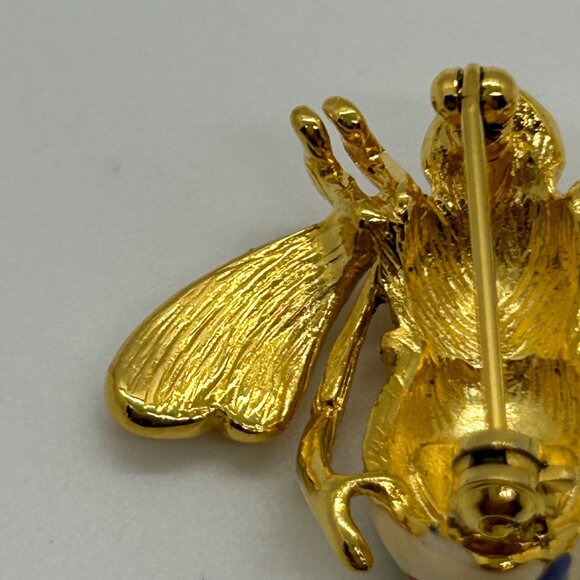 Joan Rivers Bee Brooch Lots of Love Enamel Hearts Multi-Color Rhinestone Insect - Picture 5 of 12